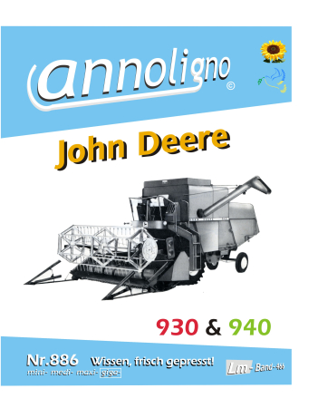 John Deere Mähdrescher Typen 930 & 940 Bild- Ersatzteilliste & Explosionszeichnungen  - annoligno 886